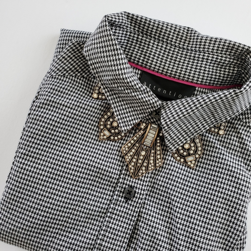 Black & White Mini Houndstooth Shirt